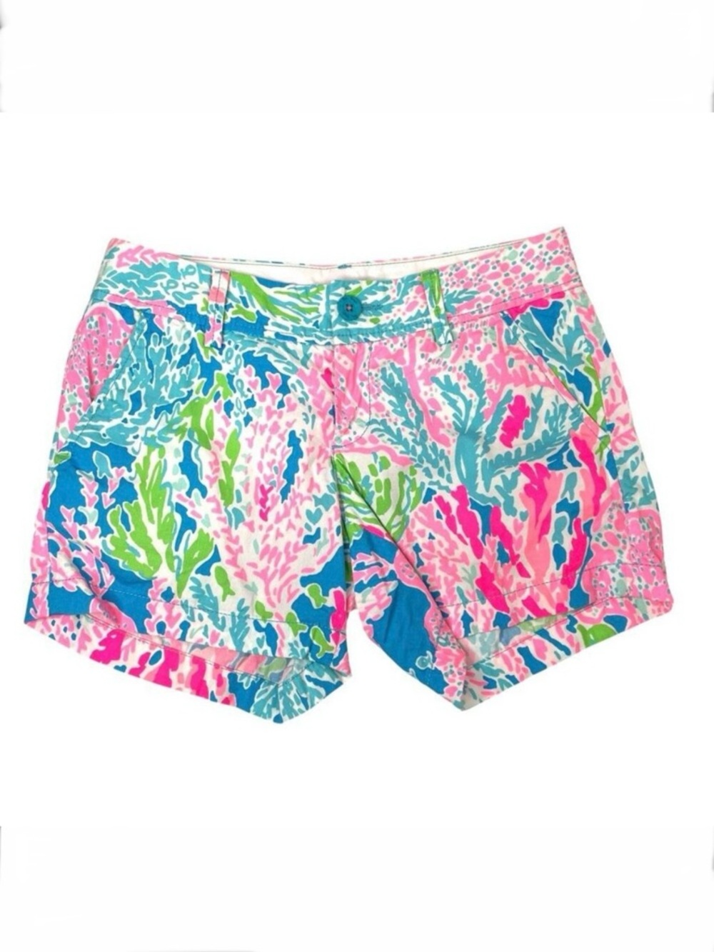 Lilly Pulitzer Callahan shorts 5” inseam Size 2 Lets Cha Cha print